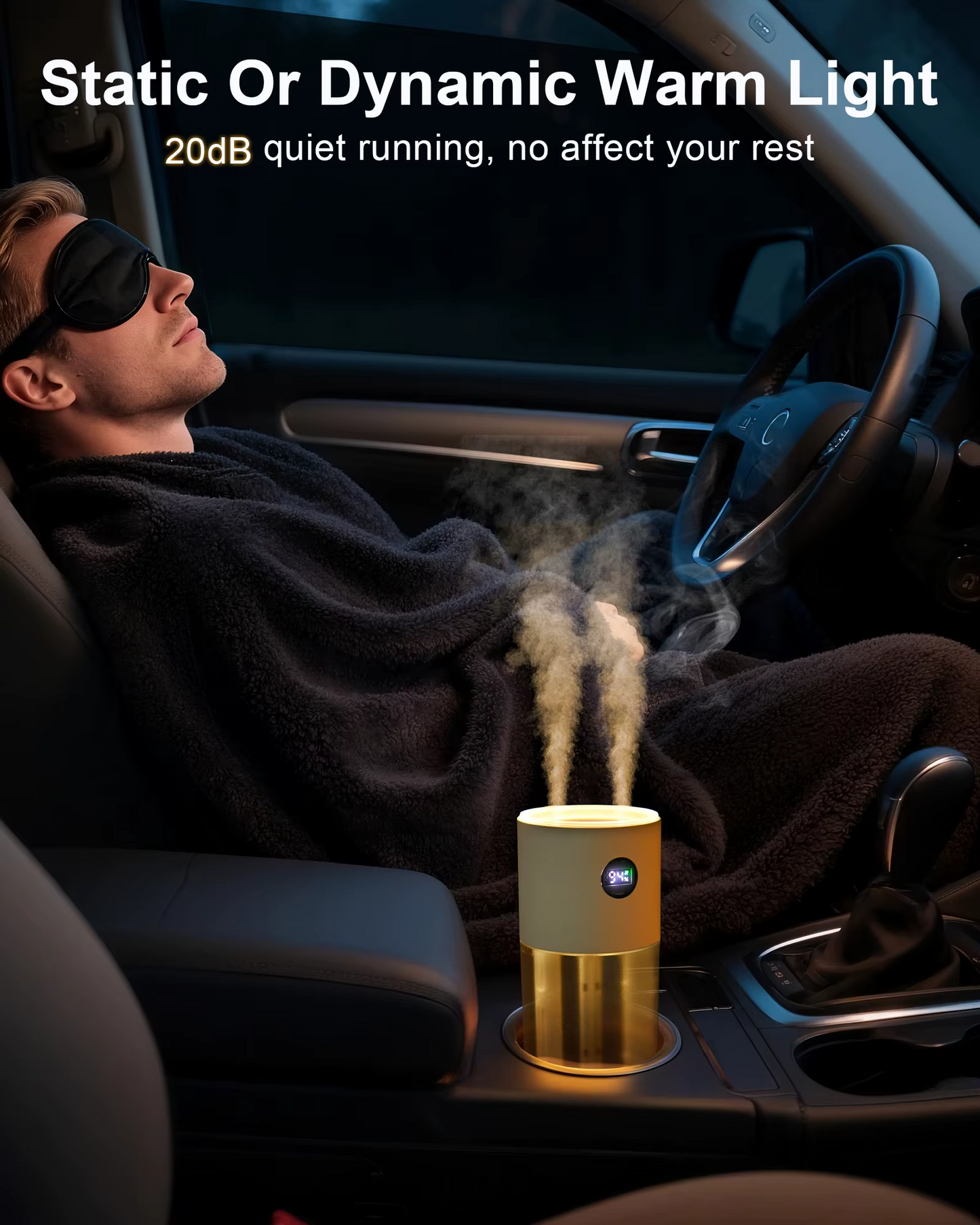 Eary 500ml USB Mini Car Humidifier Aromatherapy