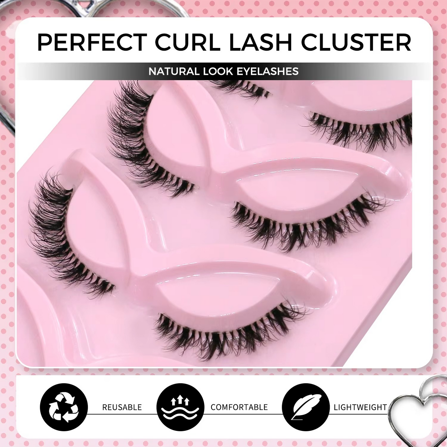 GROINNEYA Fluffy Lashes Cat Eyelashes