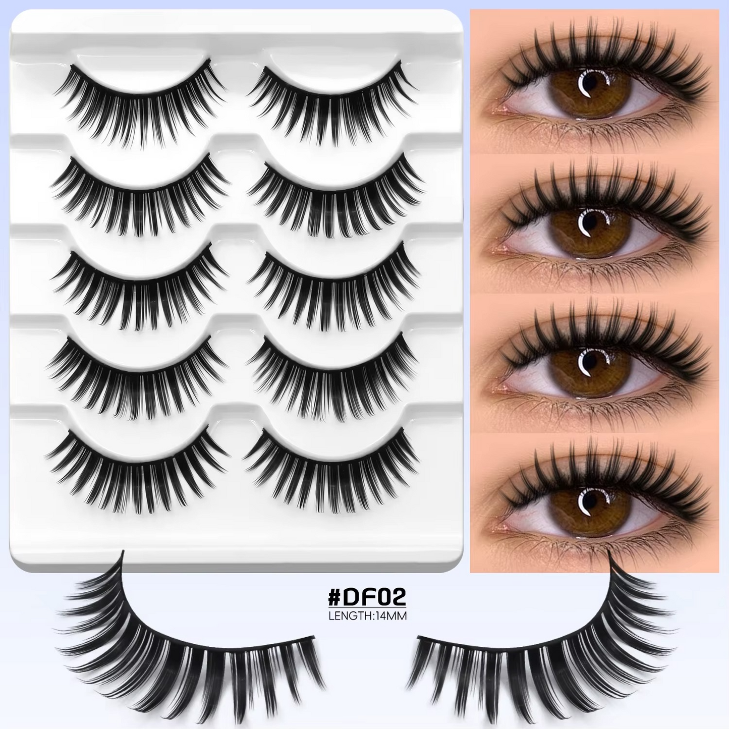 GROINNEYA Fluffy Lashes Cat Eyelashes